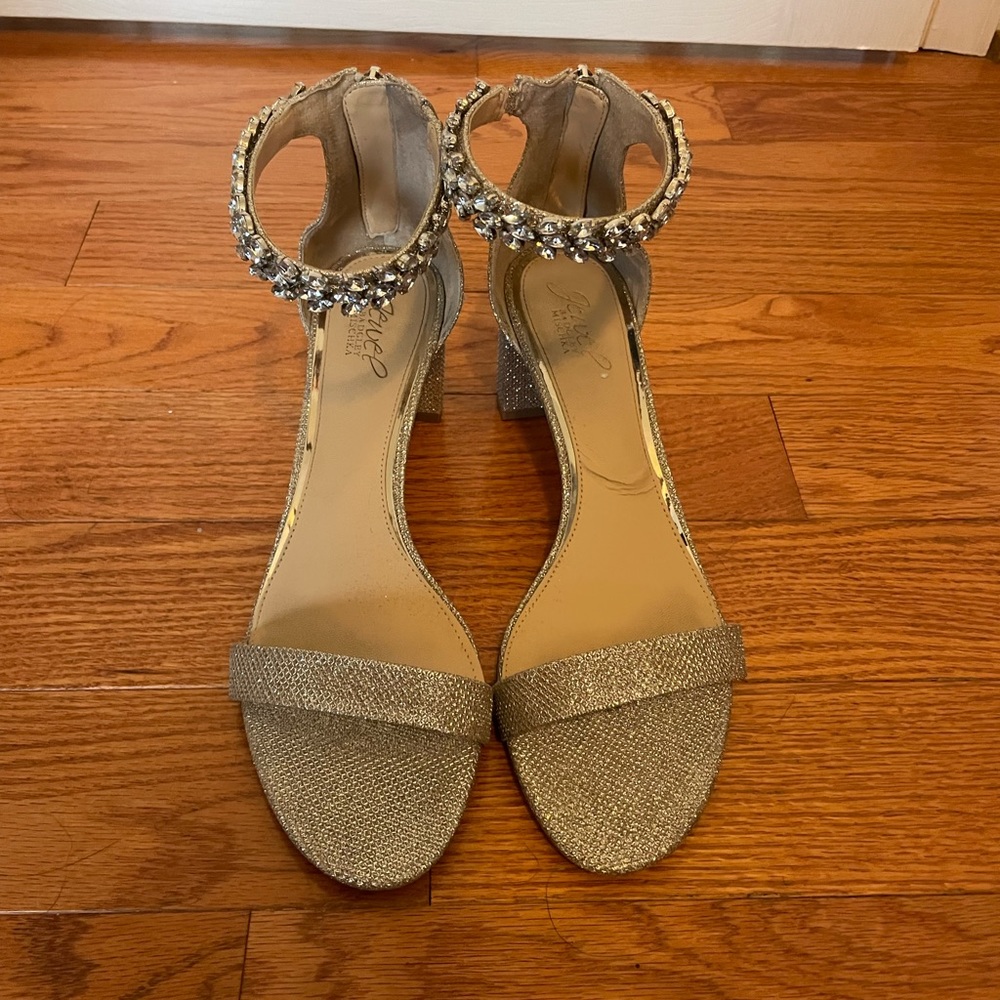 Badgley Mischka Jewel Gold Wedding Shoes